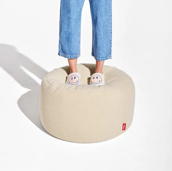 Point Large Sherp Sittpuff Ecru