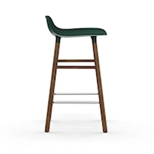 Form Barstol 65cm Grøn/Valnøddetræ