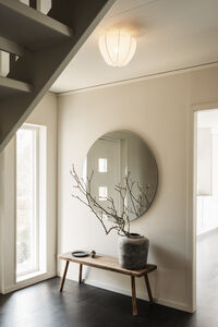 Anna Mini Flush Ceiling Light Cotton White