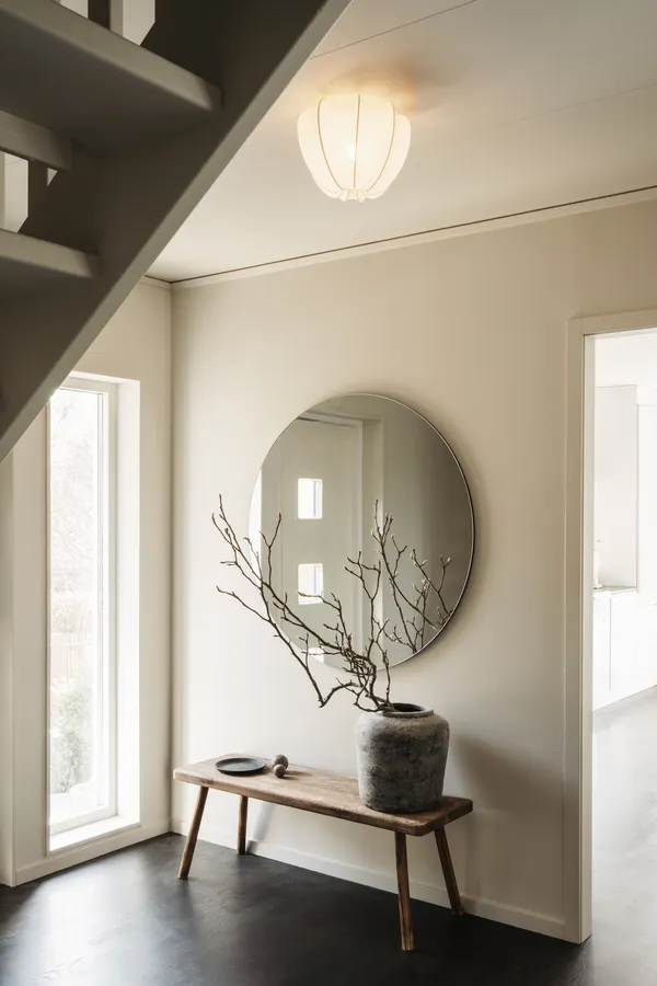 Anna Mini Flush Ceiling Light Cotton White