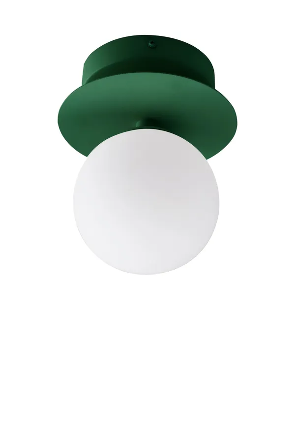 Art Deco Væg-/Loftslampe Grøn / Hvid