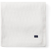 White Jacquard Cotton Dug Hvid 150x350 cm