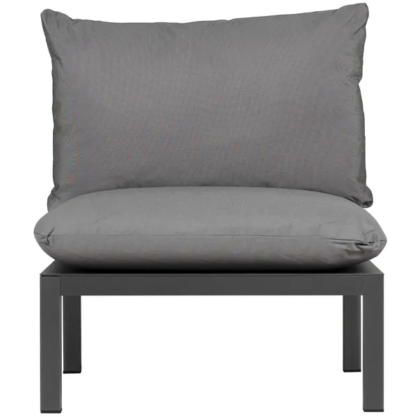 Domino set of seat and backrest antracite