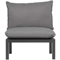 Domino set of seat and backrest antracite