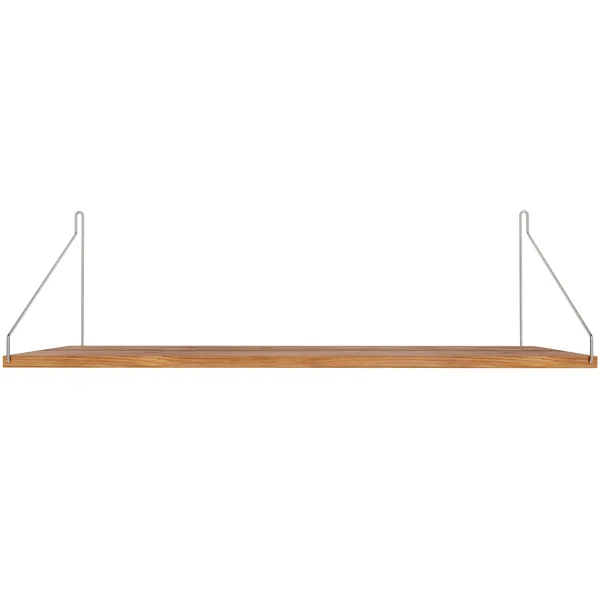 Single Hylle 27x80 cm Eik / Rustfritt Stål