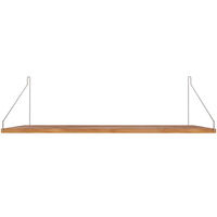 Single Hylle 27x80 cm Eik / Rustfritt Stål