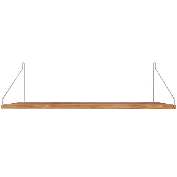 Single Hylle 27x80 cm Eik / Rustfritt Stål