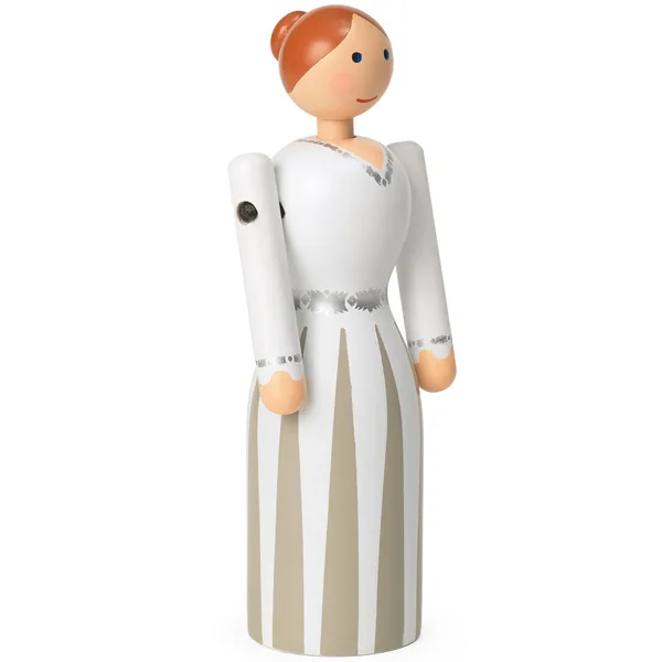 Bride Trefigur H12 cm Hvit