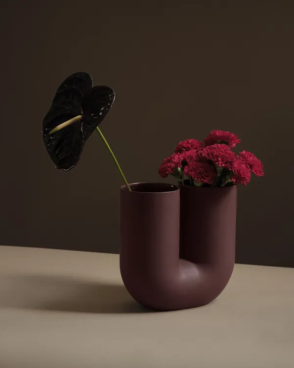 Kink Vase 26 cm Deep Red