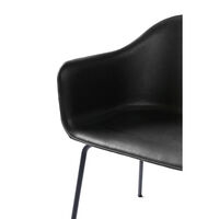 Harbour Chair Upholstered Leather Dakar 08/Black