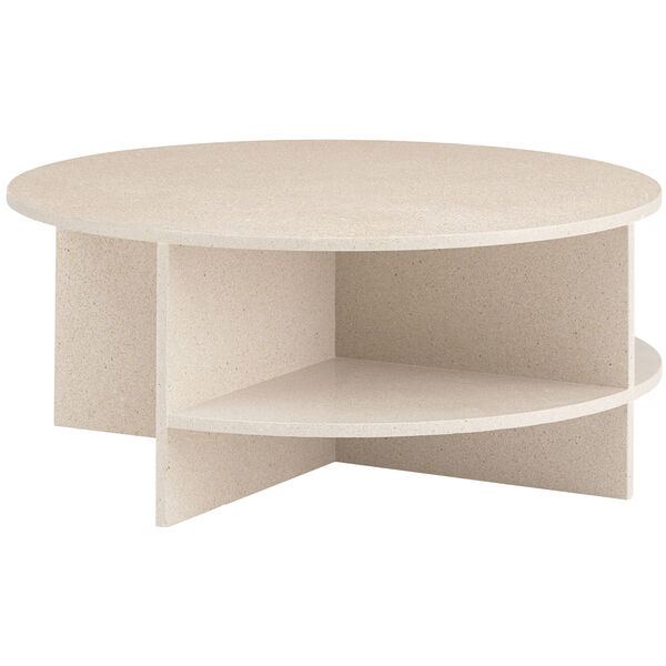 Halves Salongbord 85 cm Taupe Terrazzo