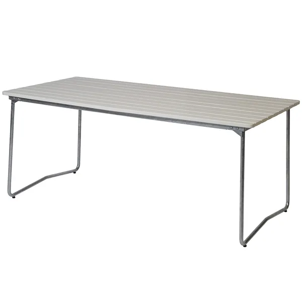 B31 Bord 92x170 cm Vitlackad Ek / Varmförzinkat Stål