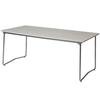 B31 Bord 92x170 cm Vitlackad Ek / Varmförzinkat Stål