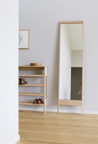 A Line Spejl 52x195 cm Hvidolieret Eg