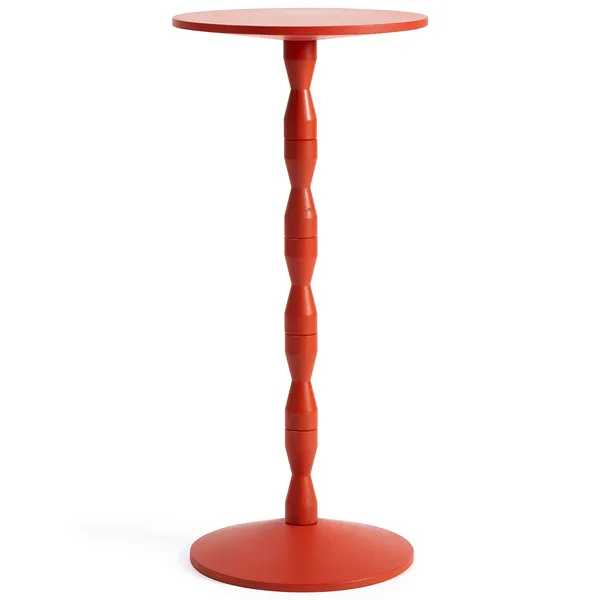 Pedestal Sidebord Eik Rød