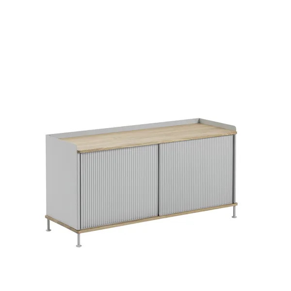 Enfold Skænk 45x124 cm Olieret Eg / Grå