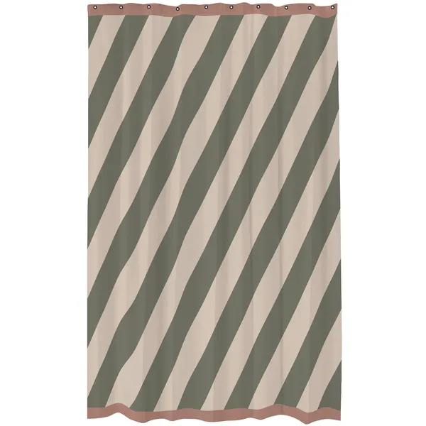 Diagonal Duschdraperi 150x200 cm Olivgrön