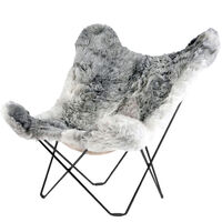 Iceland Mariposa Butterfly Stol Shorn Grey/Chrome