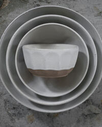 Skål 24 cm Vit / Natur