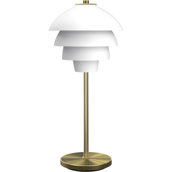Valencia Bordlampe Flat White / Messing