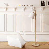 Pull Gulvlampe Hvit / Eik