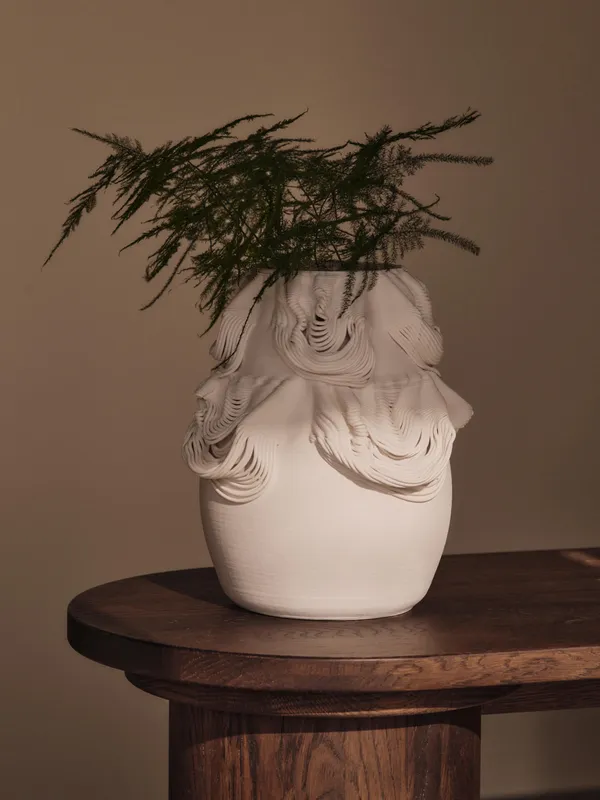 Drisca Vase 23 cm Offwhite