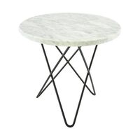 Mini O Sidebord Hvid Marmor/Sort