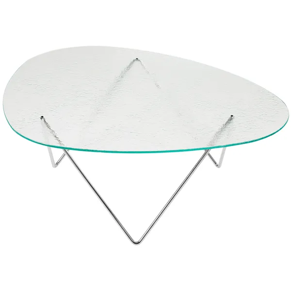 Pedrera Salongbord Strukturert Glass Klar / Krom
