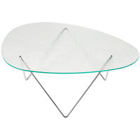 Pedrera Salongbord Strukturert Glass Klar / Krom