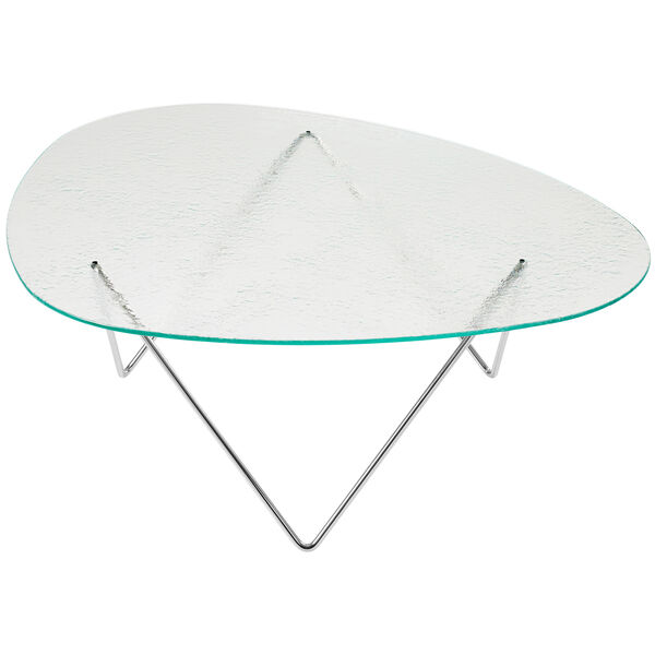 Pedrera Salongbord Strukturert Glass Klar / Krom