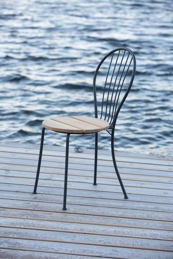 Akleja Tuoli Käsittelemätön Tiikki / Tummanharmaa