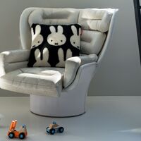 Teddy x Miffy Kudde 50x50 Svart/Vit