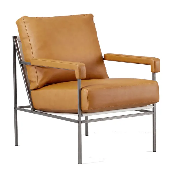 Seventy Five Lænestol Læder Challenger Brandy / Beige Kanvas