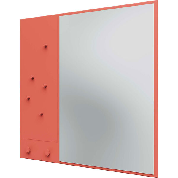 Memo Wall Mirror With Notice Board Rhubarb