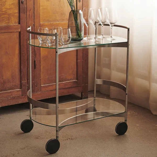 Orbis Mobile Serveringsvogn Glas / Rustfrit Stål
