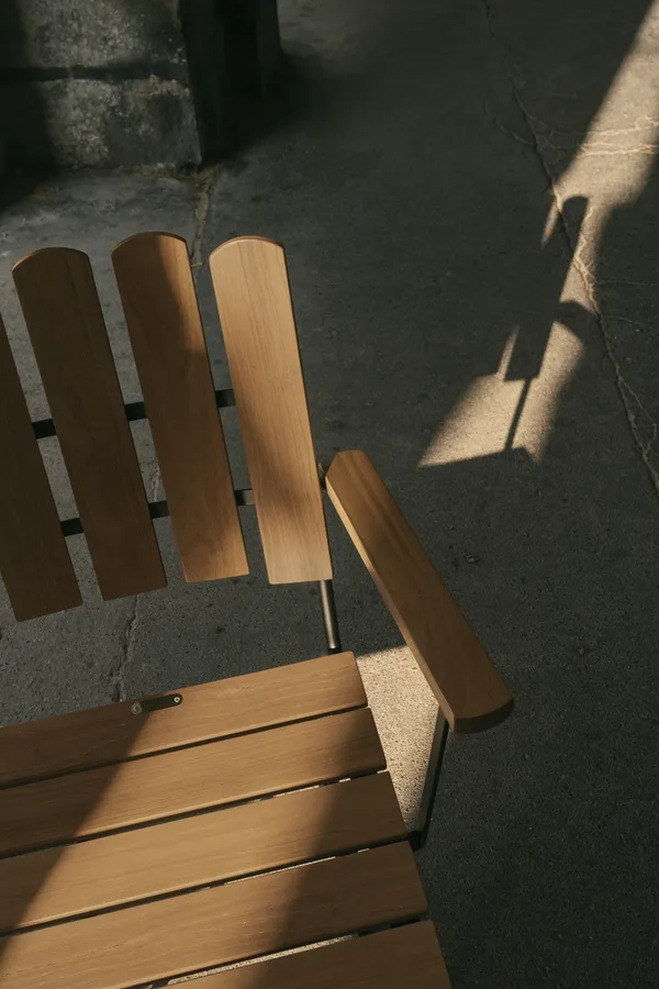 Armstol A2 Ubehandlet Teak / Sort