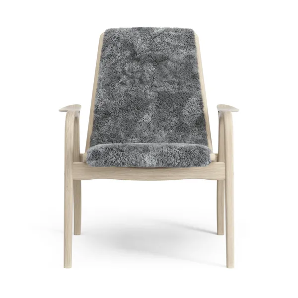 Laminett Fåtölj Fårskinn Vitpigmenterad Lackad ek / Scandinavian Grey