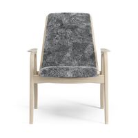 Laminett Fåtölj Fårskinn Vitpigmenterad Lackad ek / Scandinavian Grey