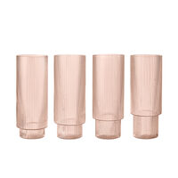 Ripple Longdrinkglass 4-pk Blush