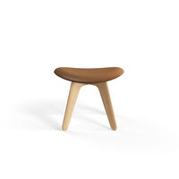 Slab Ottoman Naturlig / Leather Cognac