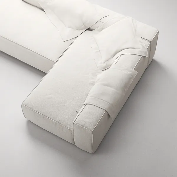 Grand Loungesofa 3-seters åpen ende Venstre Steam White