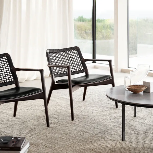 Cabin Loungestol Mørk Eik / Black Leather