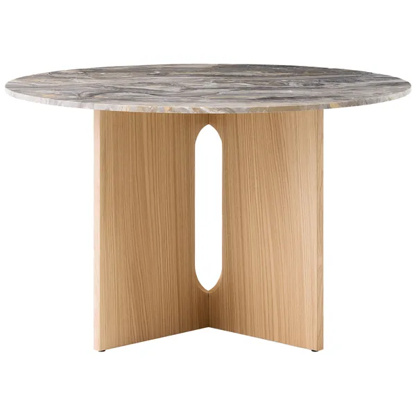 Androgyne Spisebord Ø120 cm Naturlig Eg / Grey Galaxy