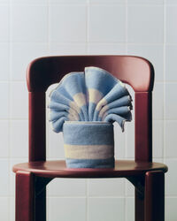 Stripe Bath Towel 100x150 cm Dusty Blue