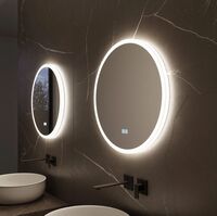 IO Vægspejl Med LED-lys Ø60 cm