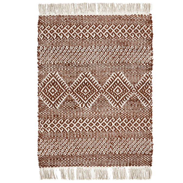 Ethnic Tæppe 60x90 cm Brunt/Natur
