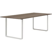 70/70 Bord 90x225 cm Massiv Røget Eg / Gråt