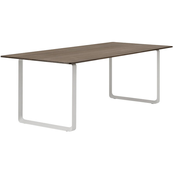 70/70 Bord 90x225 cm Massiv Røget Eg / Gråt