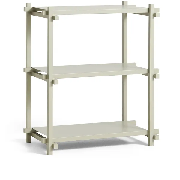 Woody Shelving 2.0 Column Low Smokey Grey Beech / Smokey Grey Steel