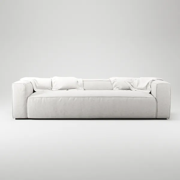 Grand 3-Sitssoffa Minetyg Moon White